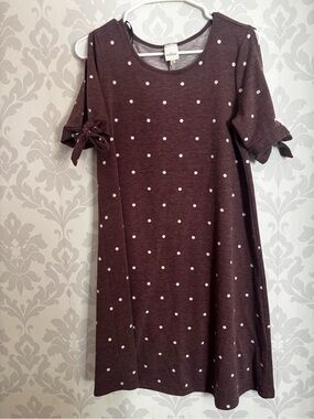 Kaileigh Burgundy Polka Dot Tie Sleeve Mini Dress
